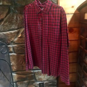 Men’s Lumberjack Plaid Flannel Shirt XL Black/Red